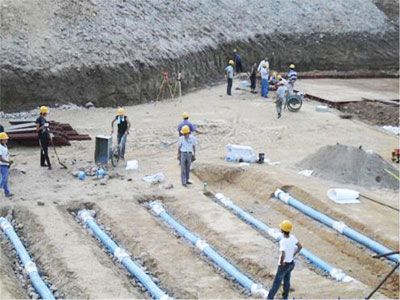 软式透水管施工现场